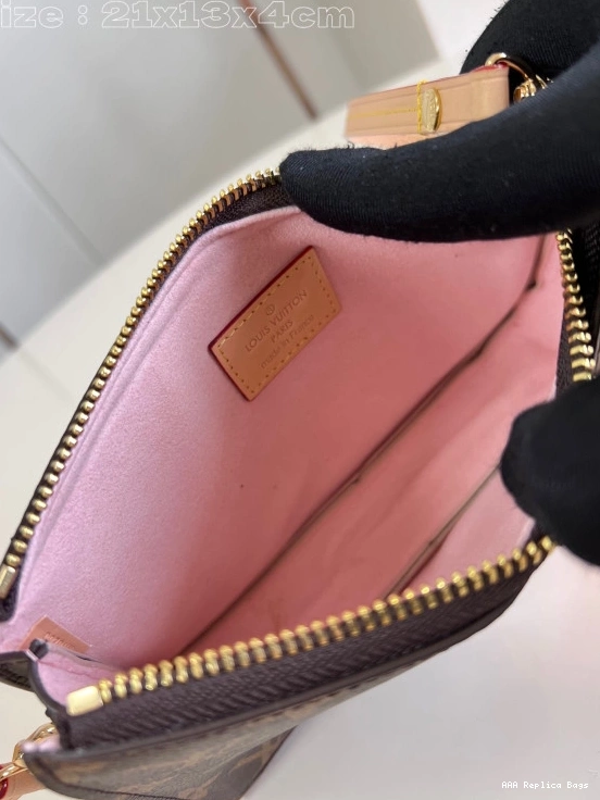 Aaa replica ru VUITTON Lexington Pouch-21.5*13*4.5CM LOUIS 0709